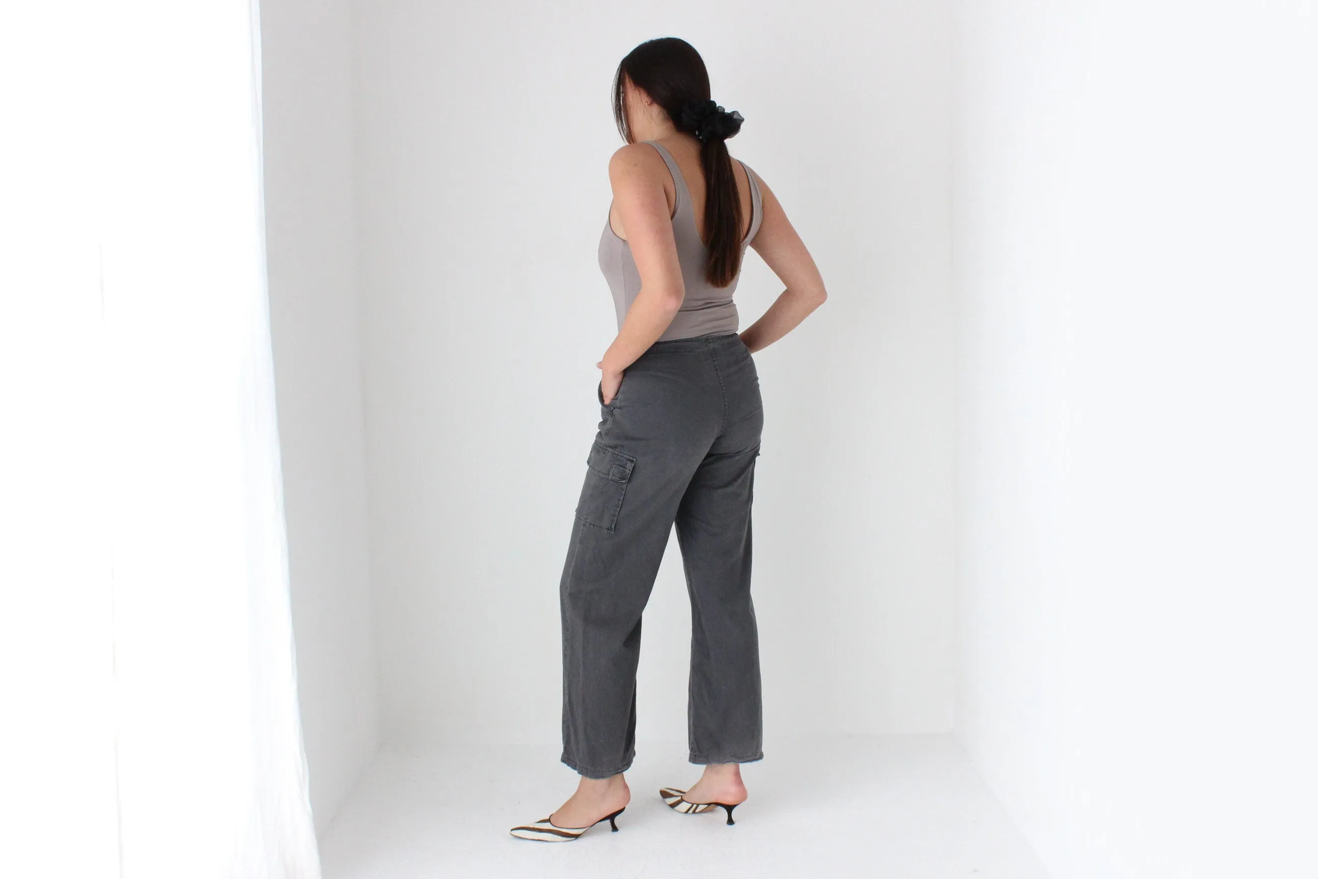 90s Faded Cotton Unisex Cargo Pants