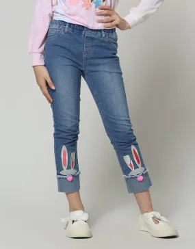 Aero Denim Long Pants Bunny Aplikasi