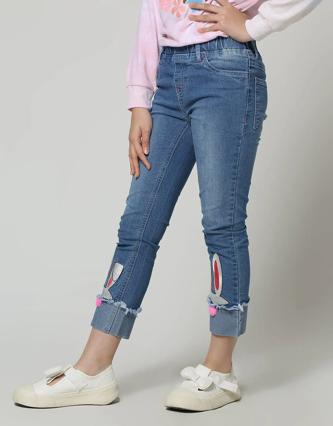 Aero Denim Long Pants Bunny Aplikasi