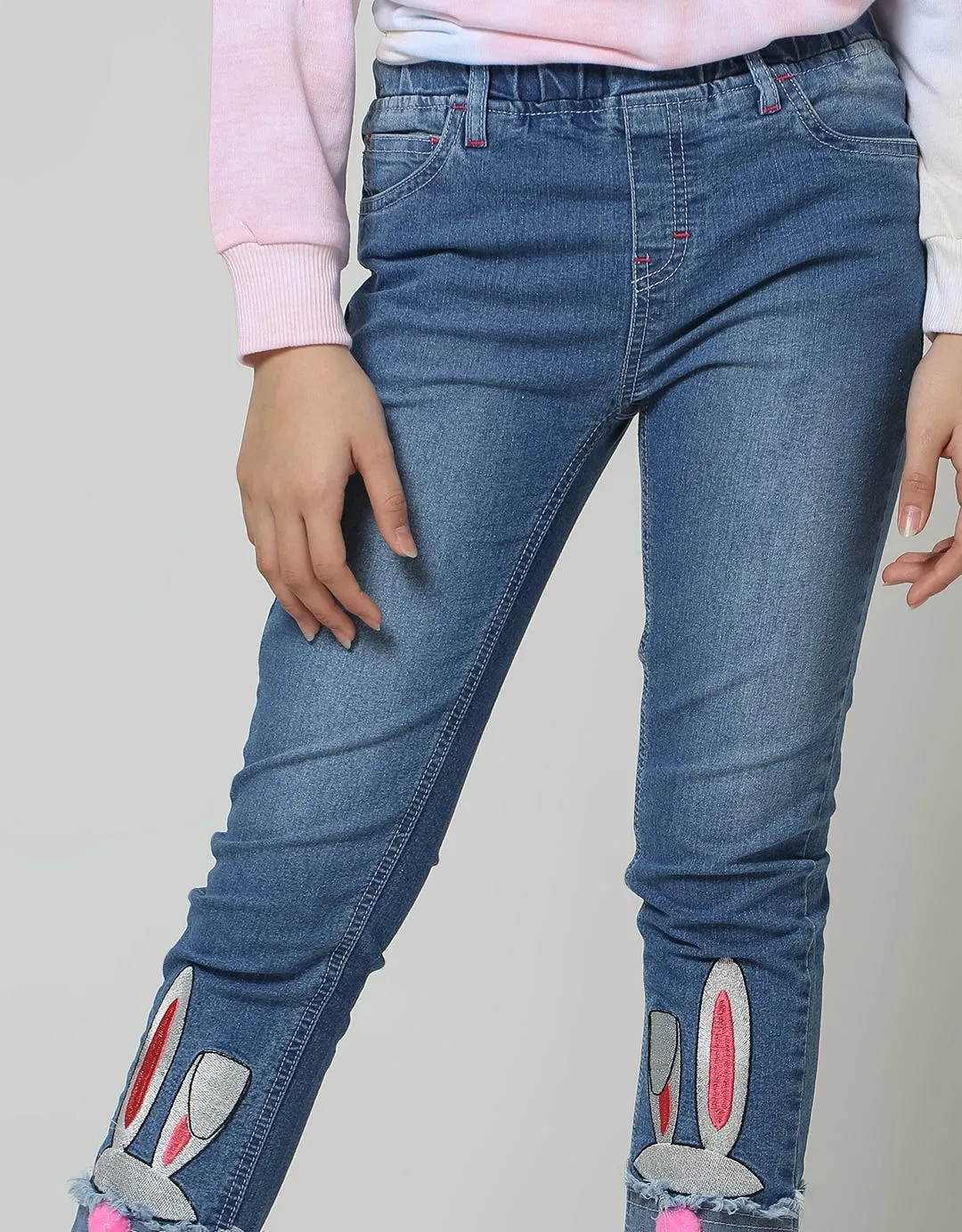 Aero Denim Long Pants Bunny Aplikasi