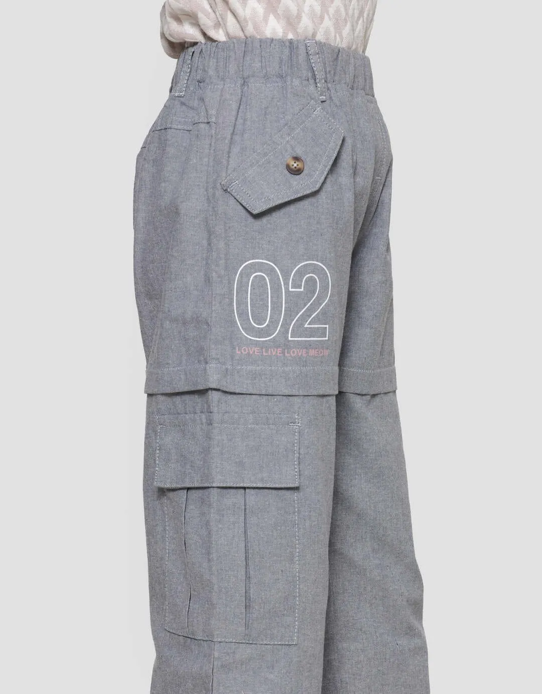 Aero Woven Wideleg Meow Celana Panjang Anak Perempuan