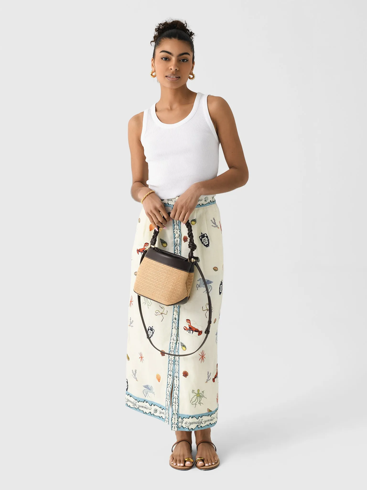 Alemais Women's Sandy Embroidered Skirt