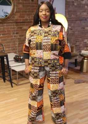 Amalah african print bomber jacket