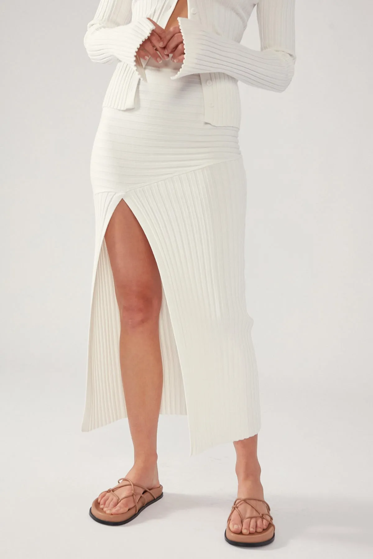 Amy Diagonal Knit Maxi Skirt