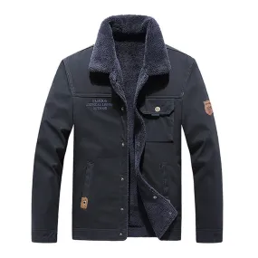 Angelo Ricci™ Brand Fleece Fur Collar Bomber Jacket