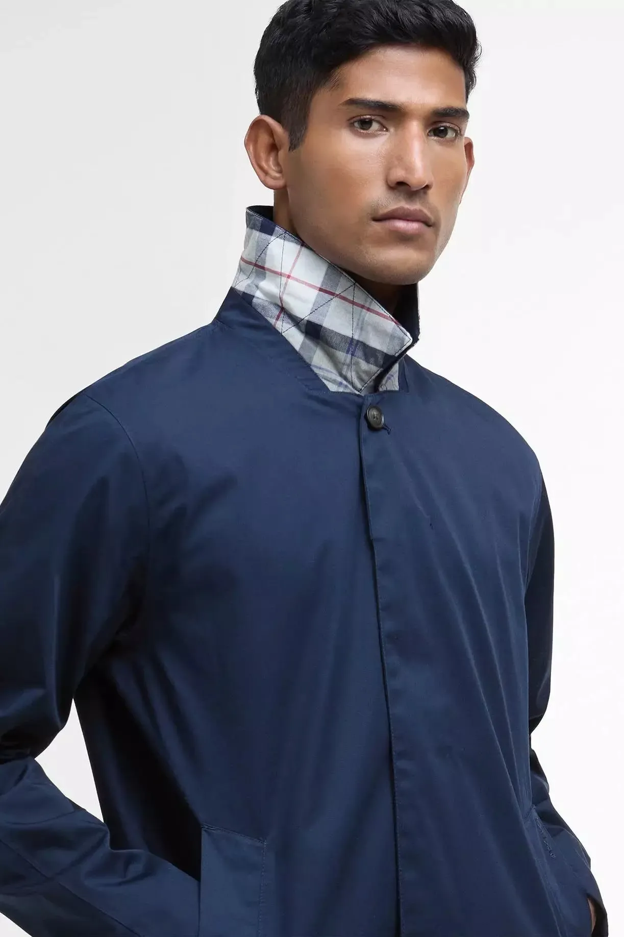 Barbour coat Rokig mens' lightweight waterproof jacket in Navy MWB0856NY73