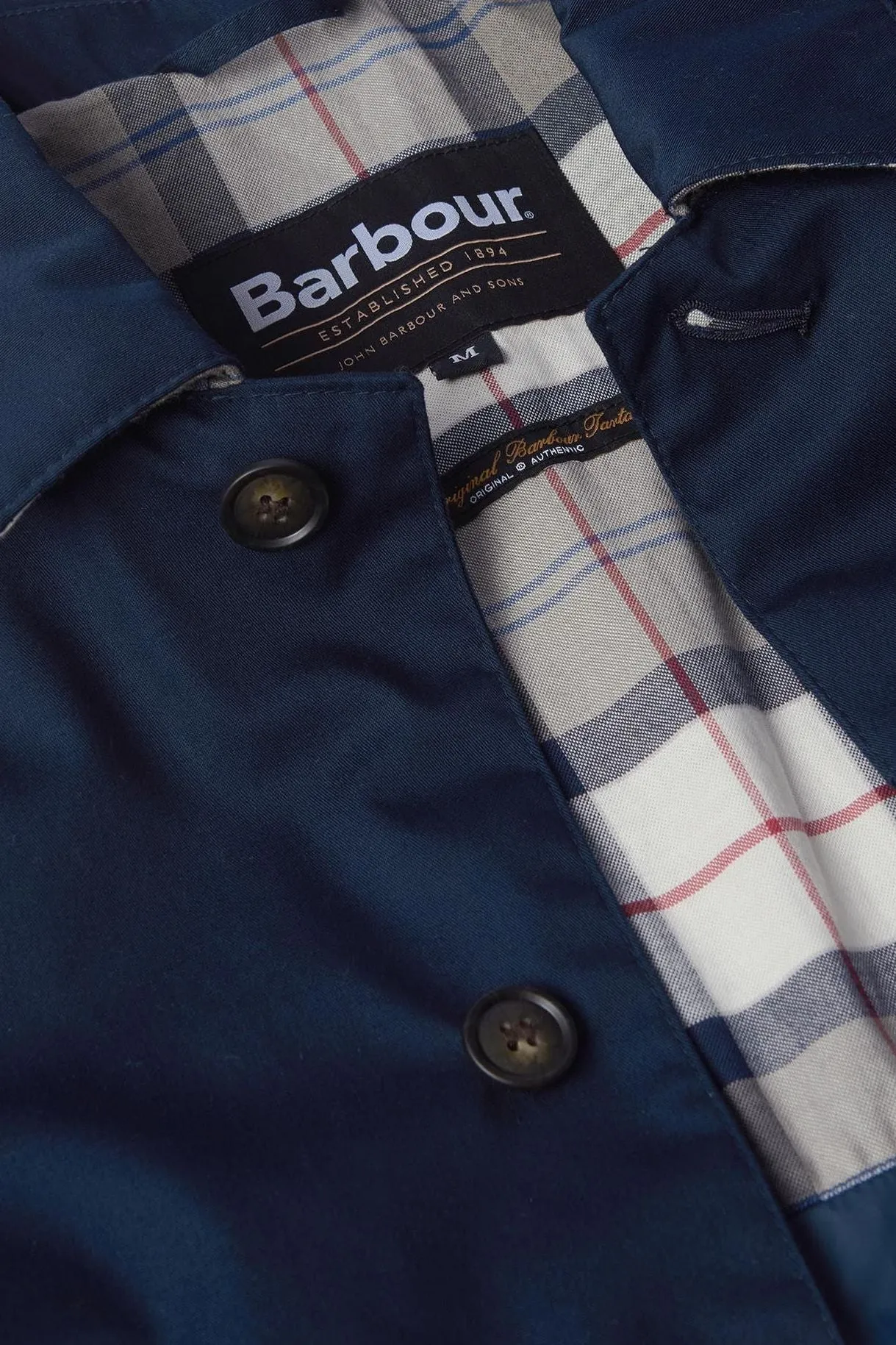 Barbour coat Rokig mens' lightweight waterproof jacket in Navy MWB0856NY73