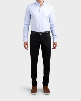 Black Cotton Twill Chinos