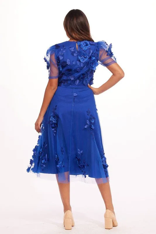 BLUE COSMOS SKIRT