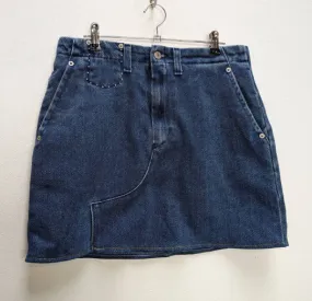 Blue Denim Mini-Skirt with Gem Detailing - M