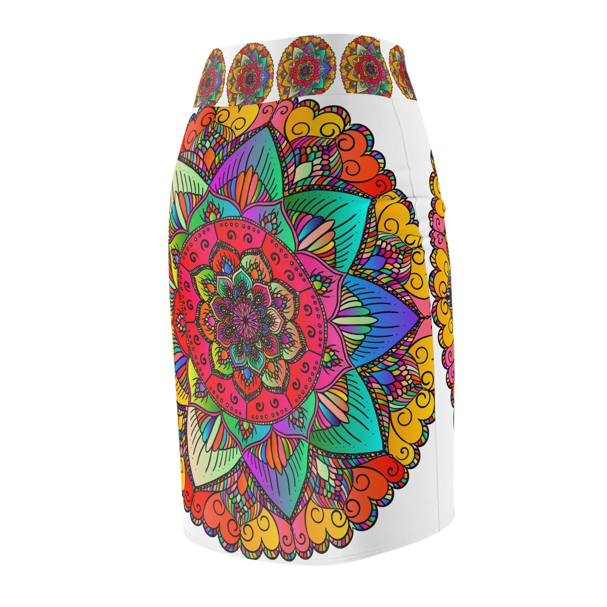 Bohemian Mandala Skirt - Vibrant Purple & Azure