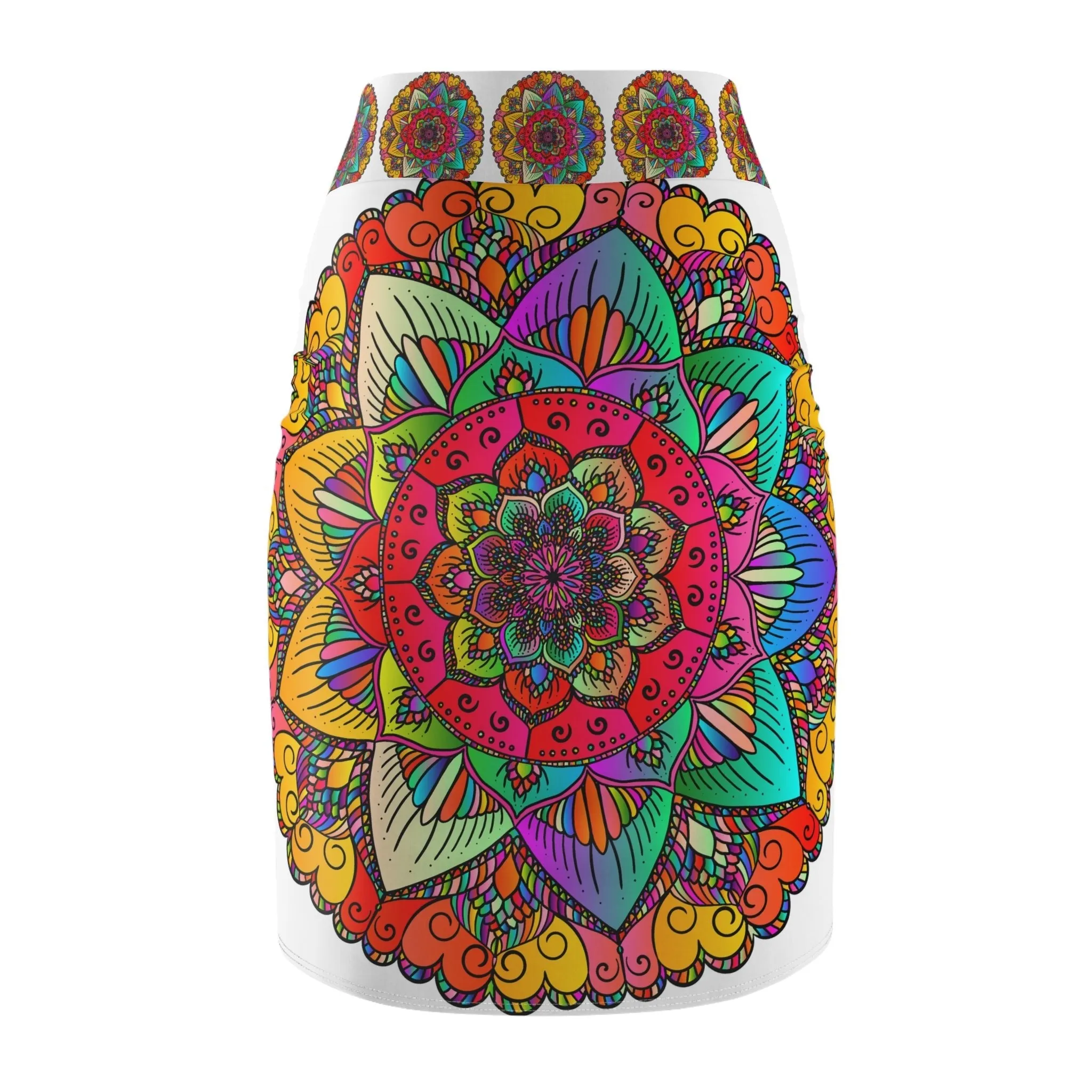 Bohemian Mandala Skirt - Vibrant Purple & Azure