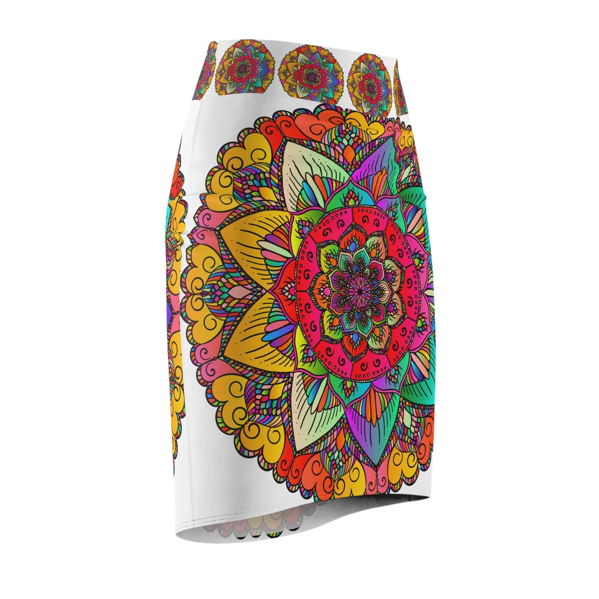 Bohemian Mandala Skirt - Vibrant Purple & Azure