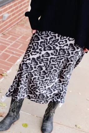 Britt's Fave Midi Skirt   Black Leo