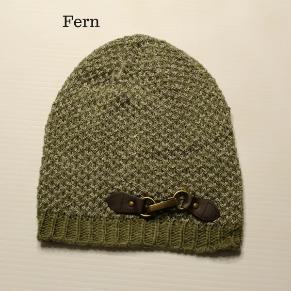 Bumble Knit Hat with Buckle by Simply Noelle