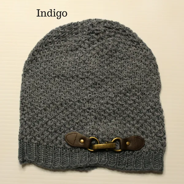 Bumble Knit Hat with Buckle by Simply Noelle