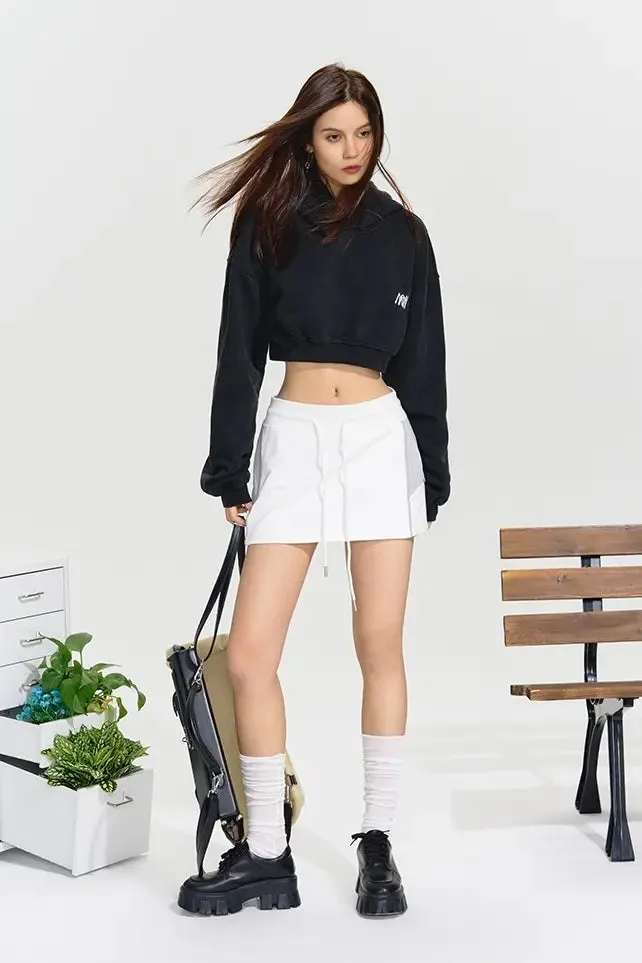 Cotton Tennis Skirt with Drawstring