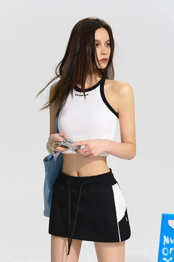 Cotton Tennis Skirt with Drawstring