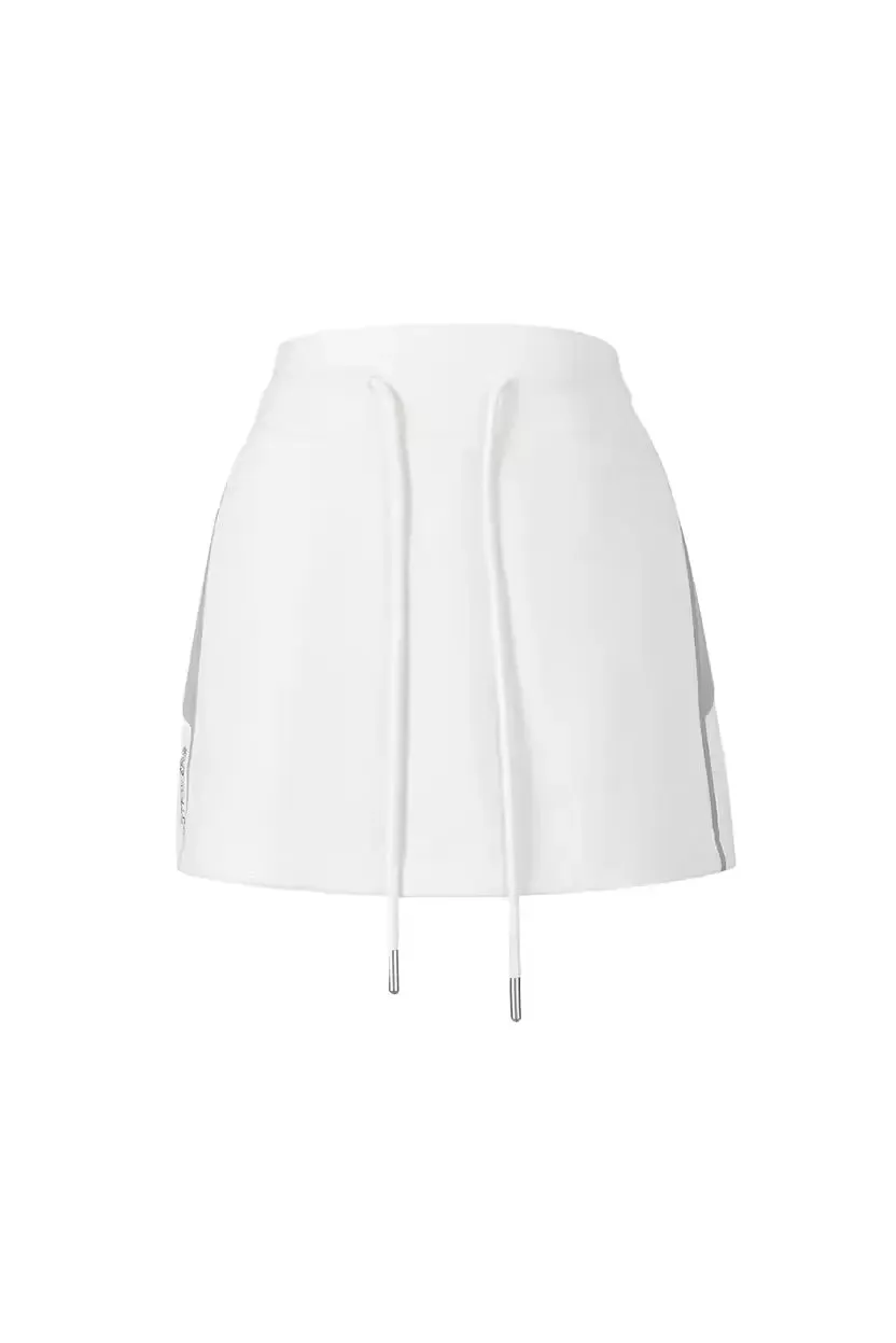 Cotton Tennis Skirt with Drawstring