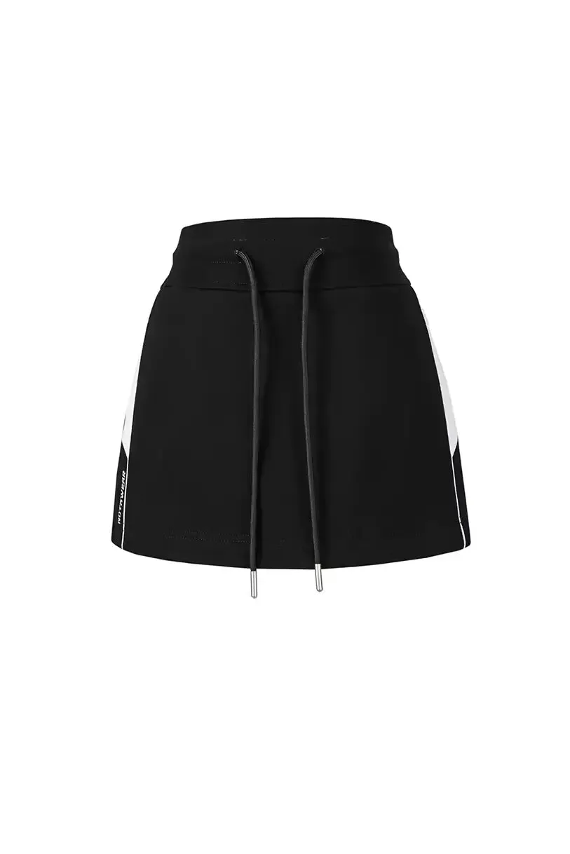Cotton Tennis Skirt with Drawstring