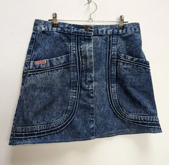 Dark Blue Denim Mini-Skirt - M