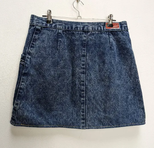 Dark Blue Denim Mini-Skirt - M