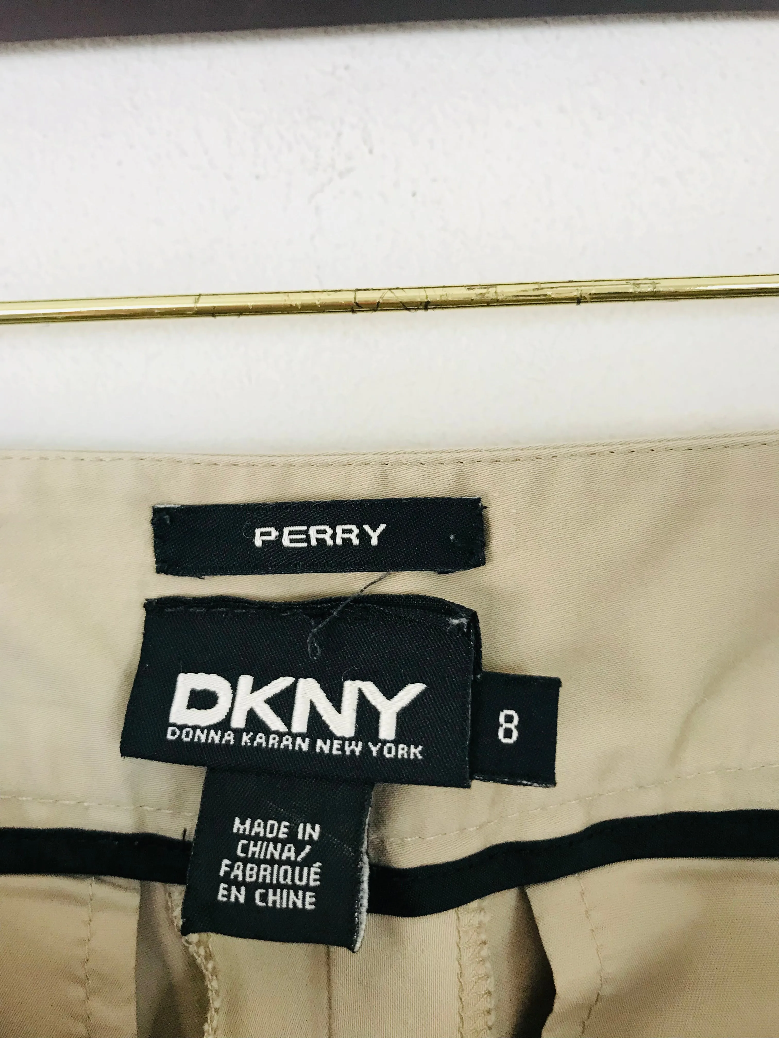 DKNY Women's Perry Chinos Trousers | US8 UK12 | Beige