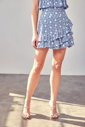 DO   BE COLLECTION Eyelet Ruffle Skirt