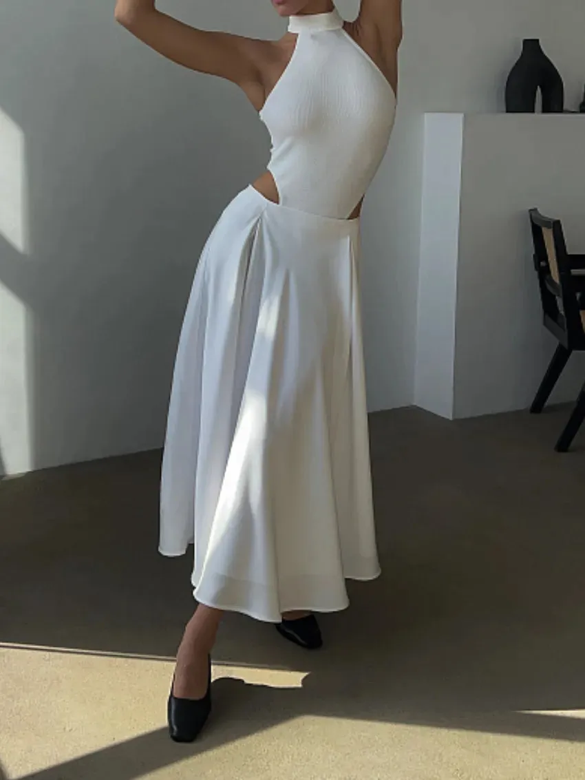 Elegant Flared Monica Maxi Skirt