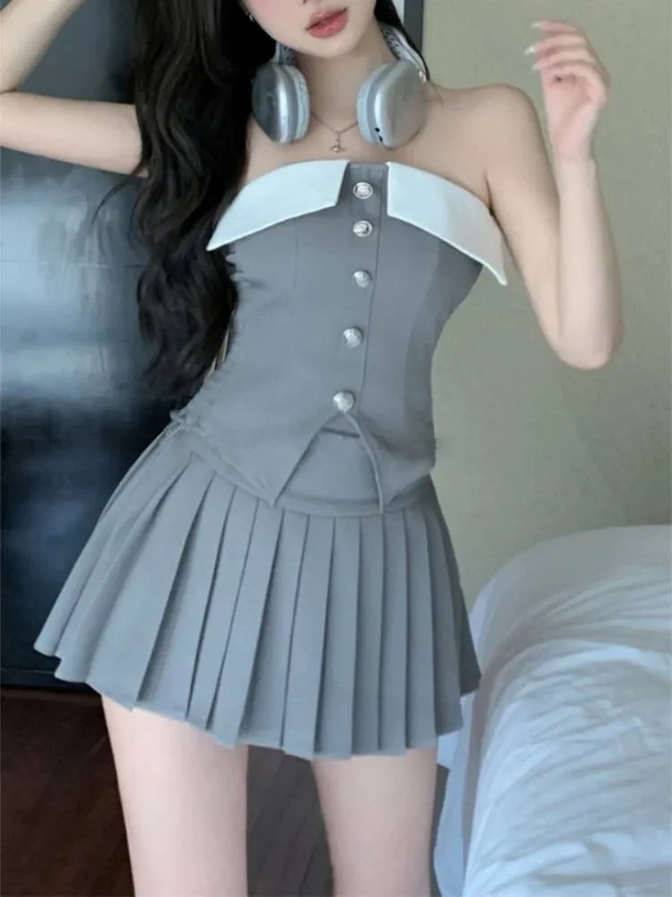 Forget About The Troubles Skirt Set