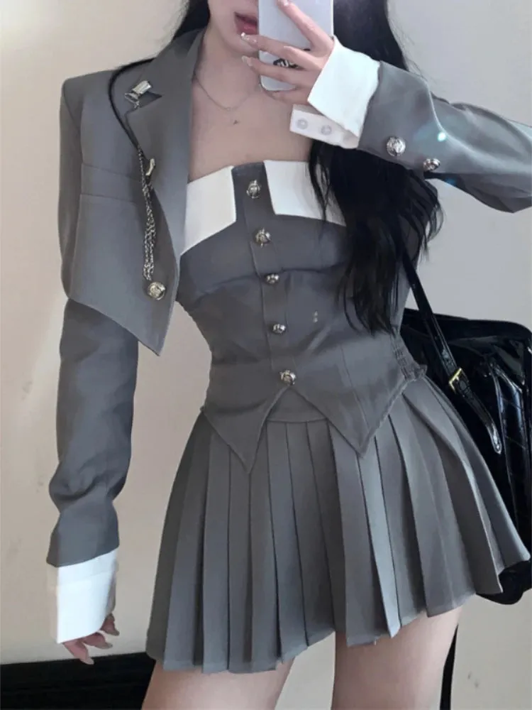 Forget About The Troubles Skirt Set