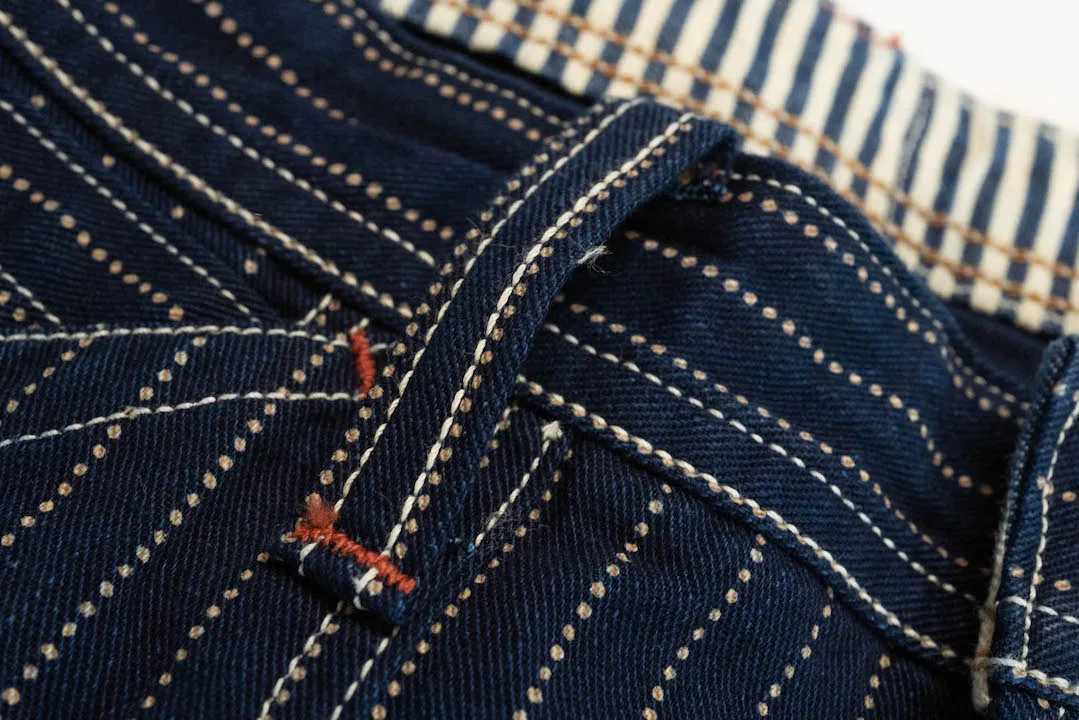 Freewheelers Indigo Wabash "Longshoreman" Trousers (Modern Straight Fit)
