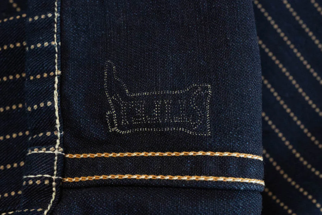 Freewheelers Indigo Wabash "Longshoreman" Trousers (Modern Straight Fit)