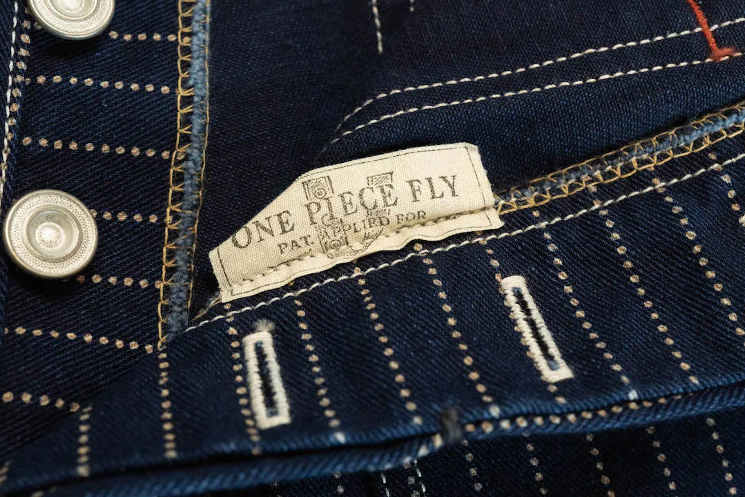 Freewheelers Indigo Wabash "Longshoreman" Trousers (Modern Straight Fit)