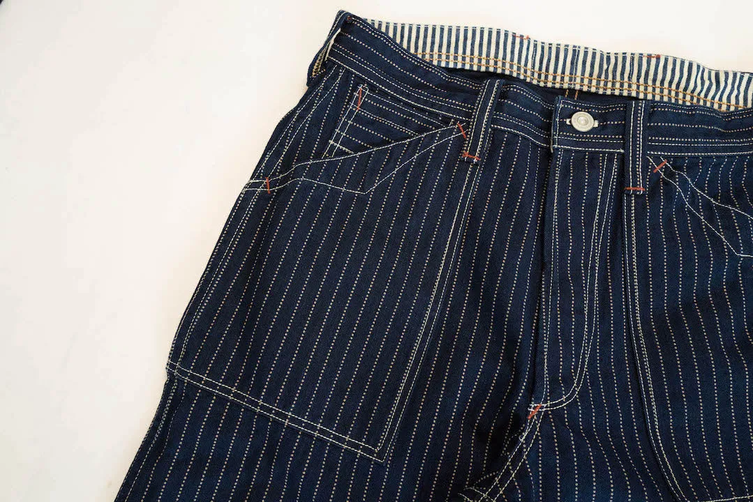 Freewheelers Indigo Wabash "Longshoreman" Trousers (Modern Straight Fit)
