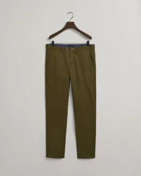 Gant Apparel Mens HALLDEN TWILL CHINOS 335/ARMY GREEN