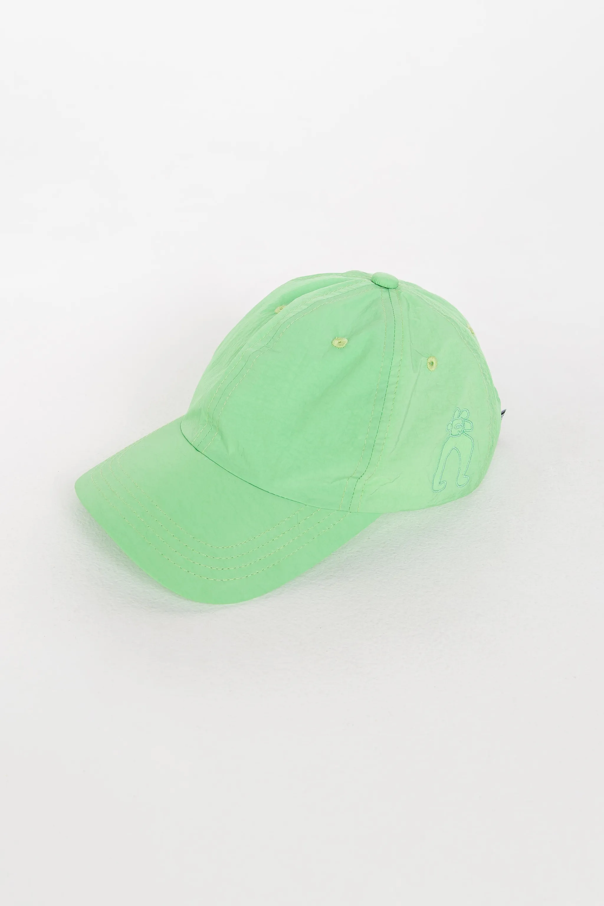 Green nylon dad cap