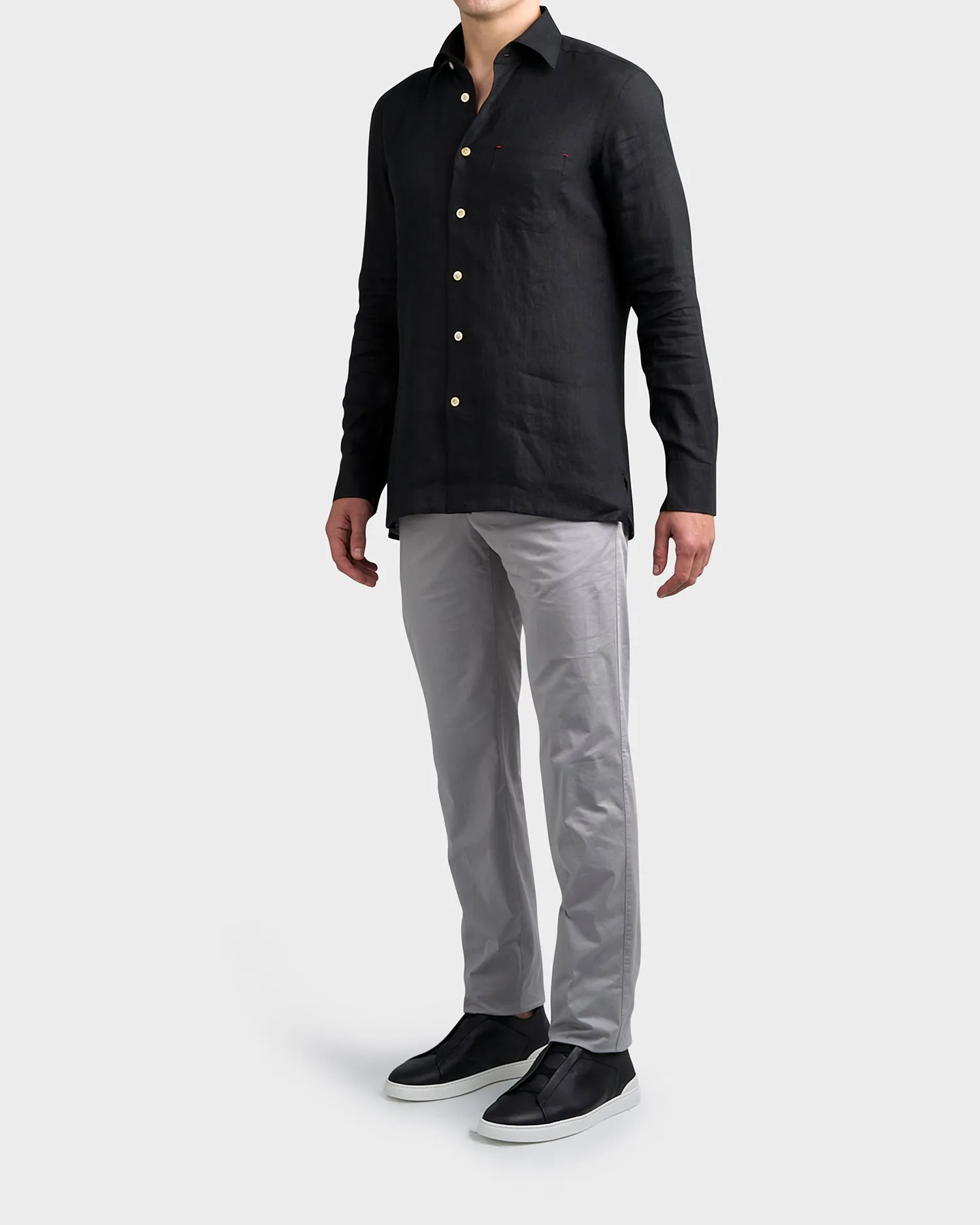 Grey Cotton Chinos
