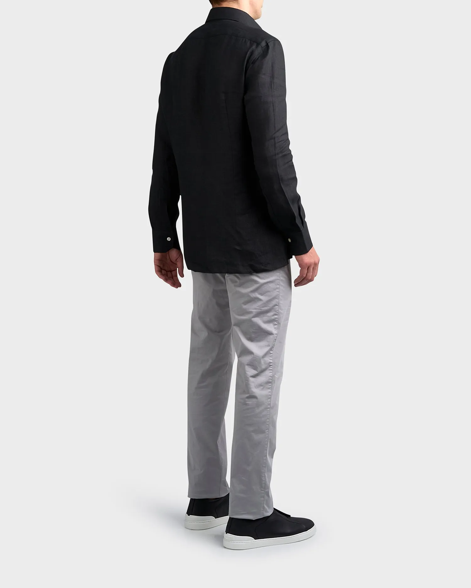 Grey Cotton Chinos