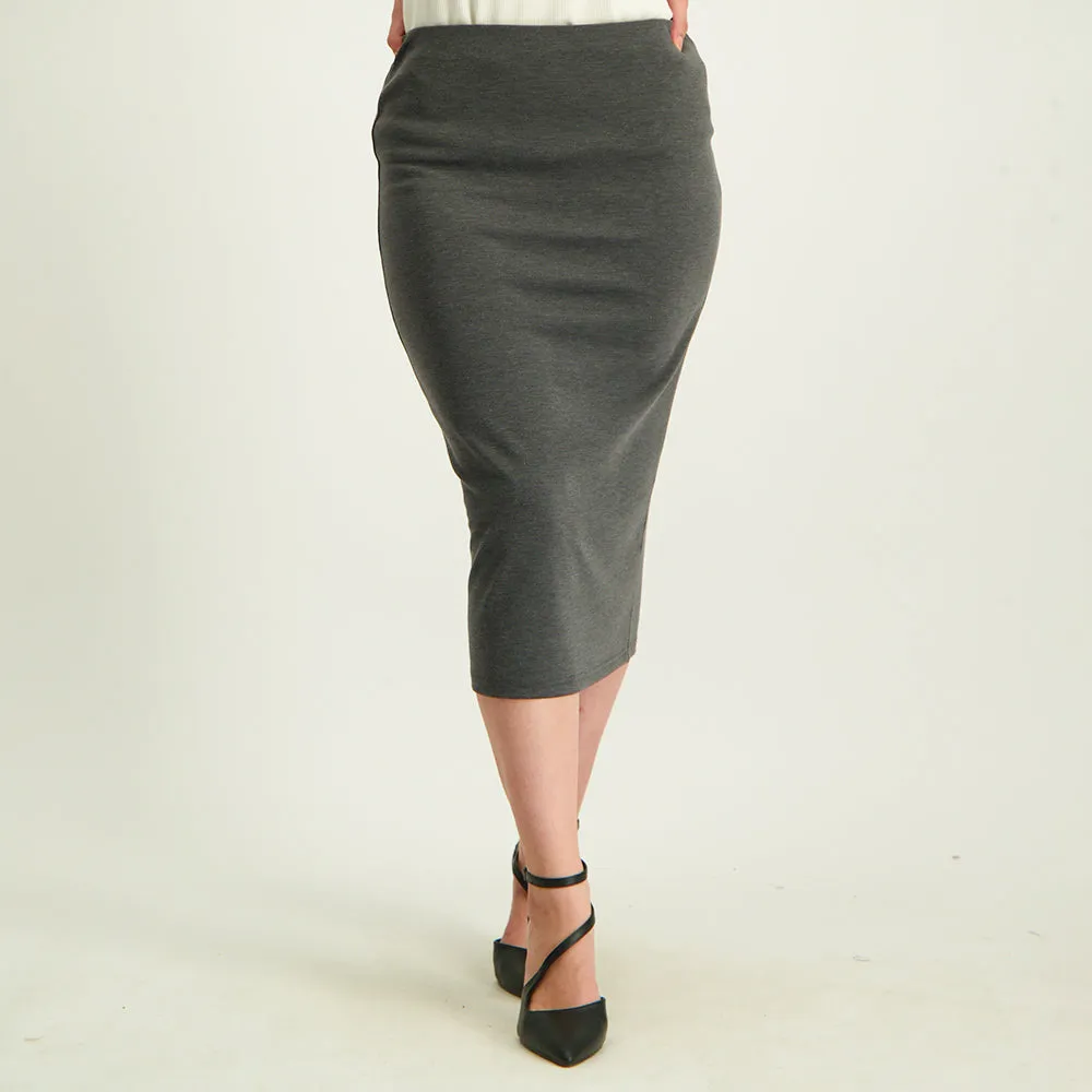 Grey Pencil Skirt