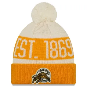Hamilton Tiger-Cats New Era Turf Traditions - Cuffed Pom Knit Hat - Gold