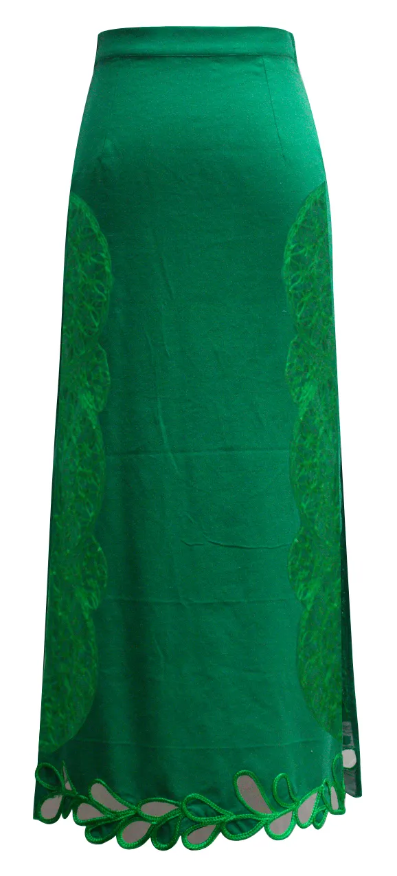 Hand Embroidered Recycled Cotton Skirt