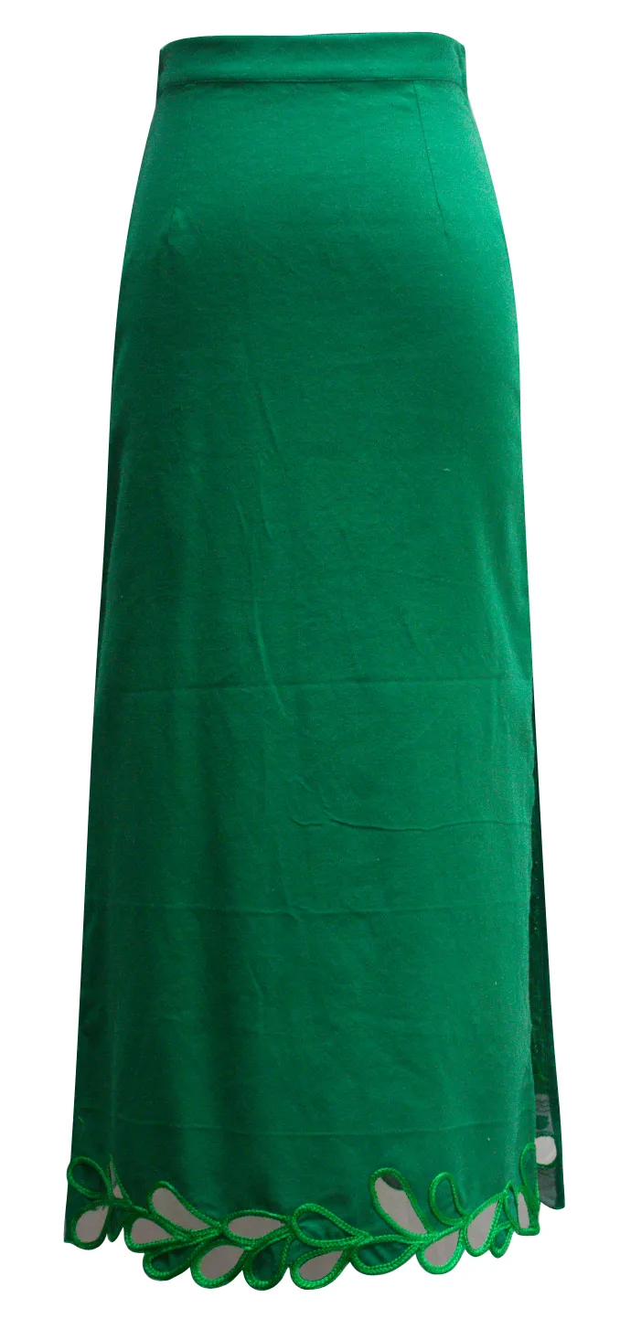 Hand Embroidered Recycled Cotton Skirt