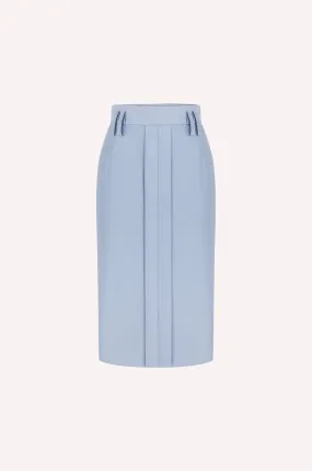 High-Waisted Midi Pencil Skirt
