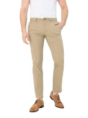 Izod Cedarwood Khaki Performance Stretch Chino Trousers for Men, 32*34*