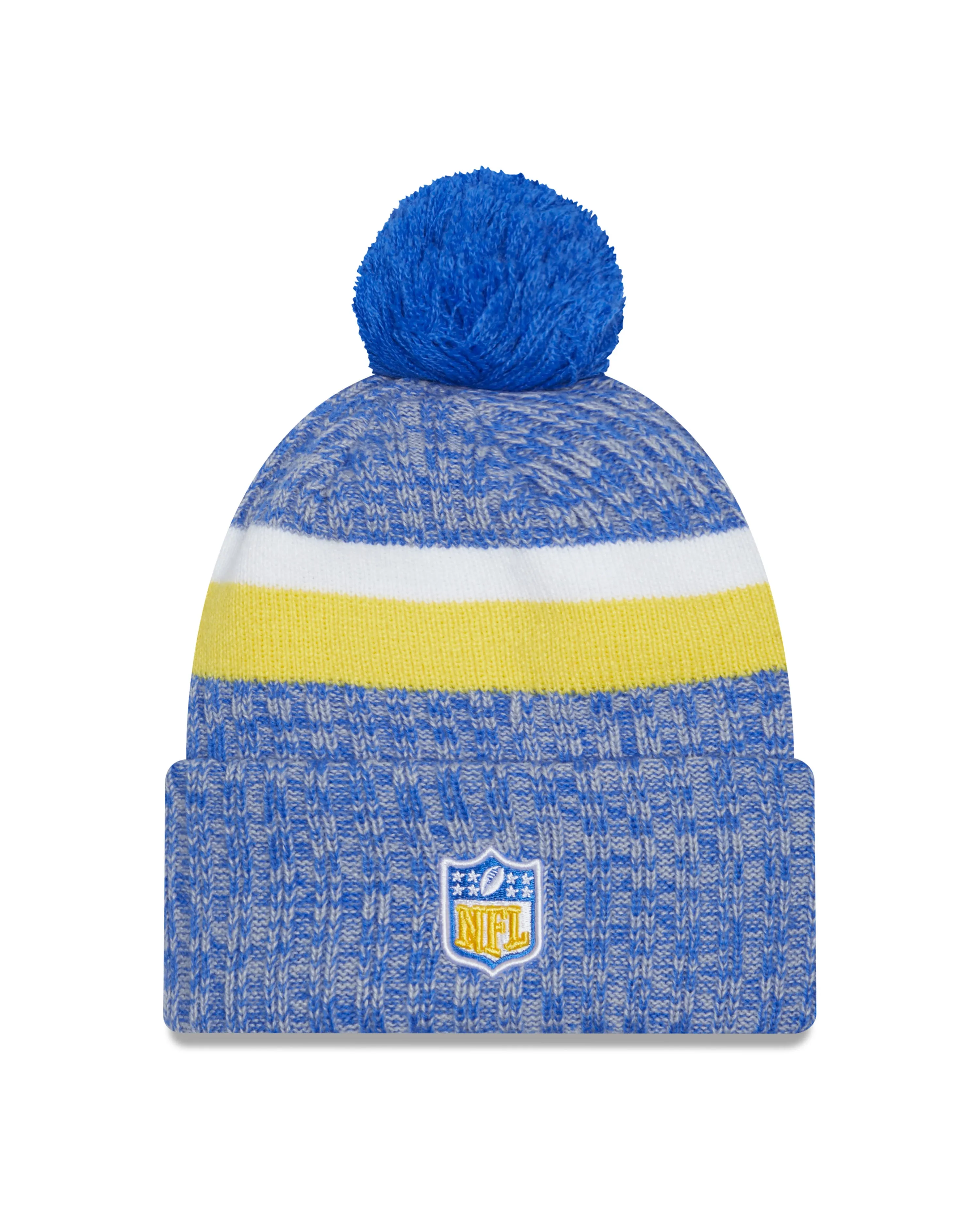 Los Angeles Chargers New Era 2023 Sideline - Sport Cuffed Pom Knit Hat - Blue