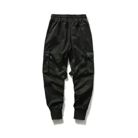 Man Fall Outfits Cargo Pants Function Multi-Pocket Overalls Men's Jogging Ankle Banded Pants