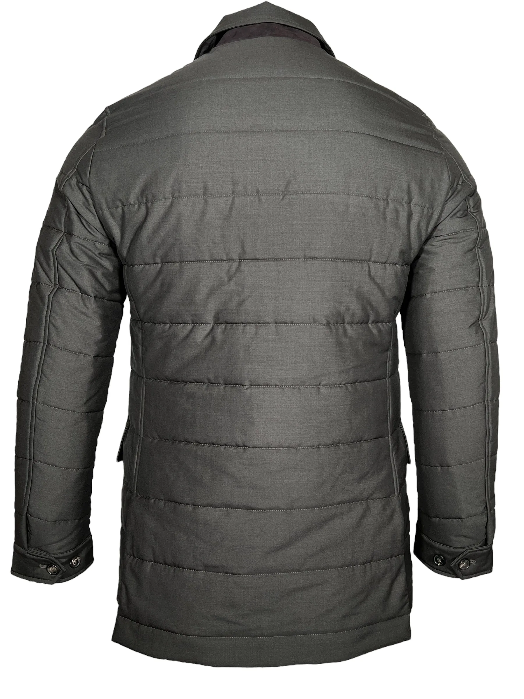 MANTO SILK/WOOL QUILTED JACKET - DEEP GREEN