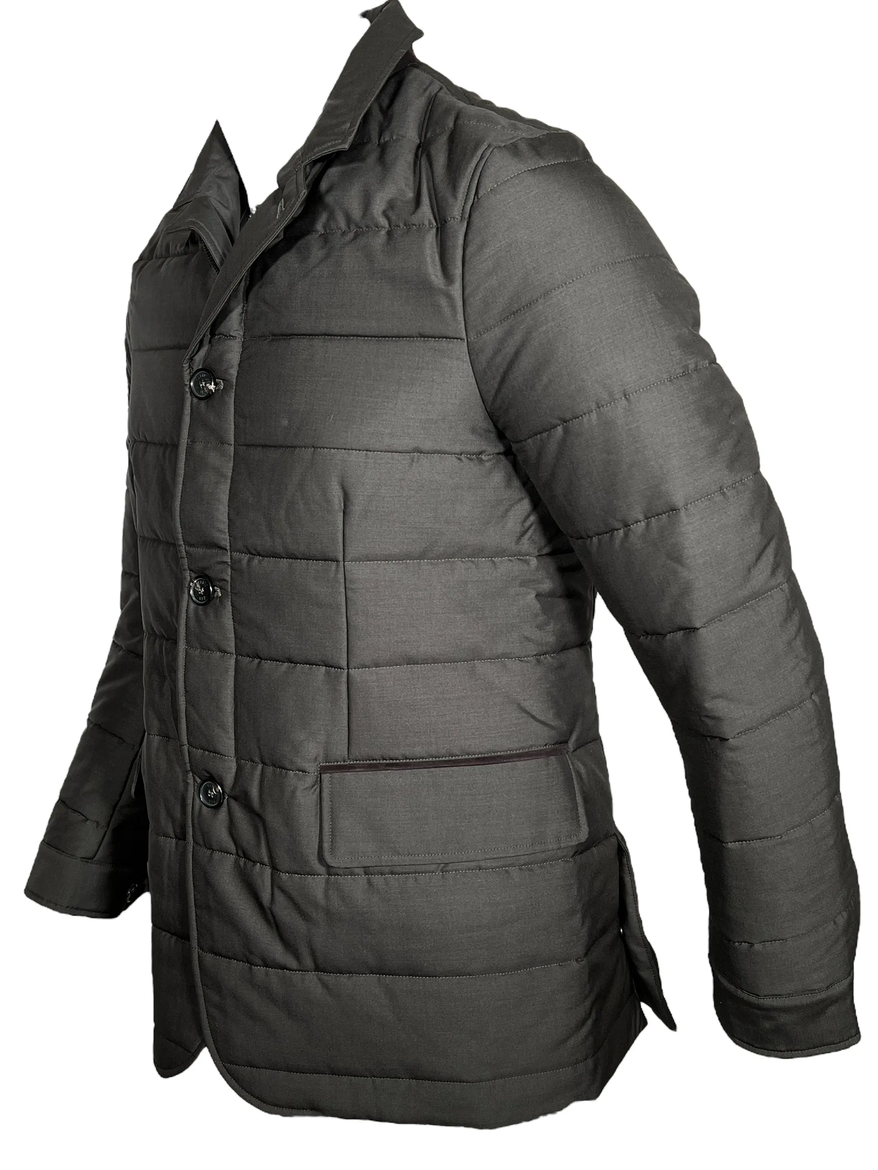 MANTO SILK/WOOL QUILTED JACKET - DEEP GREEN