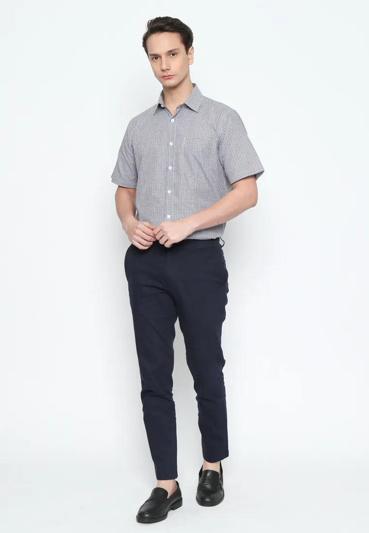 Men'S Blue Chinos Long Pants